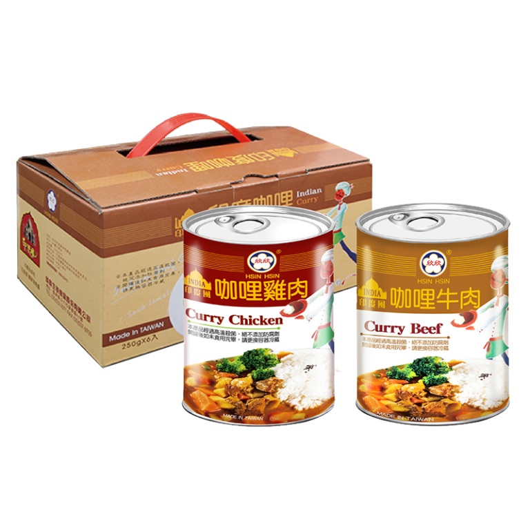 咖哩牛肉雞肉禮盒 【欣欣生技】咖哩牛/雞 任搭6罐禮盒組 (口味數量請填備註):圖片 1