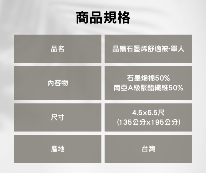 柔情 晶鑽石墨烯舒適被-單人_商品圖3 【仕柏】柔情  晶鑽石墨烯舒適被-單人:圖片 3
