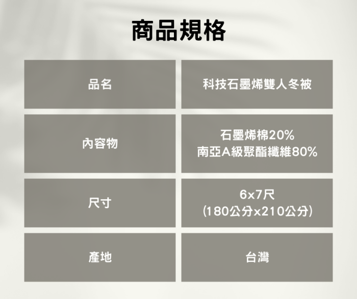 科技石墨烯雙人冬被_商品圖3 【仕柏】科技石墨烯雙人冬被:圖片 3