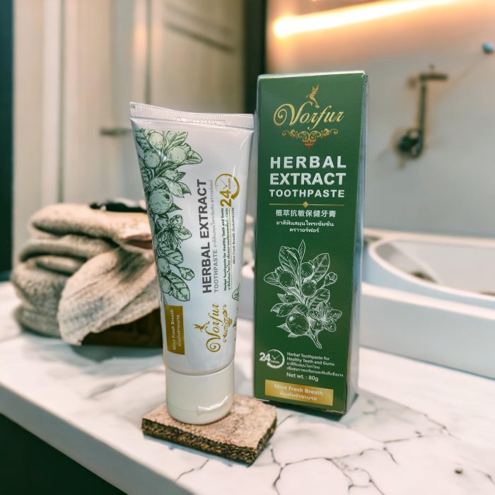 VORFUR沃爾芙 植萃抗敏保健牙膏三入組，加贈泰國潮牌包(隨機出貨）：圖片 4
