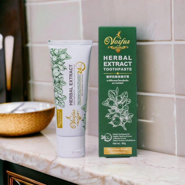 VORFUR沃爾芙 植萃抗敏保健牙膏三入組，加贈泰國潮牌包(隨機出貨）：圖片 2