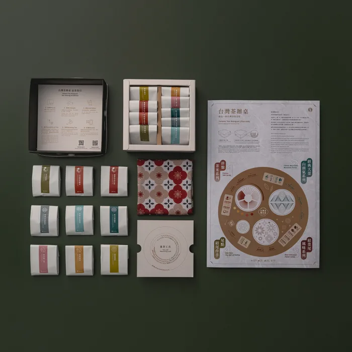 0. 1015-193-Edit-Edit方形1200x1200px 【鹿苑茶】台灣茶辦桌(含包巾)~9種茶+4影片(中英日文)品茶體驗盒~送給外國人最經典的台灣味:圖片 1