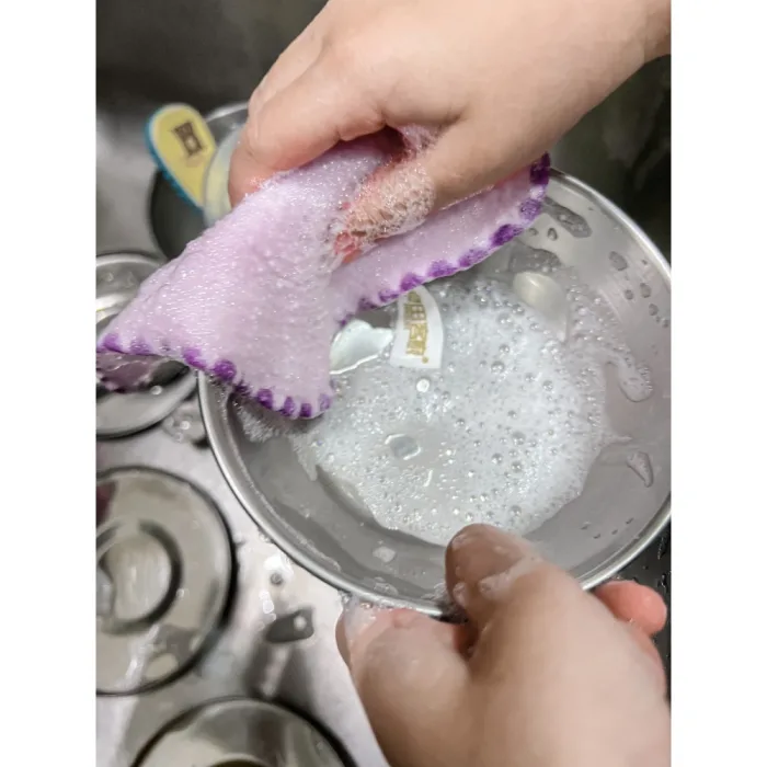 【良田客廚】 ECO氧素潔淨粉-日本製500g*1瓶 & 輕菜洗薄型菜瓜布-5入組*1組：圖片 6