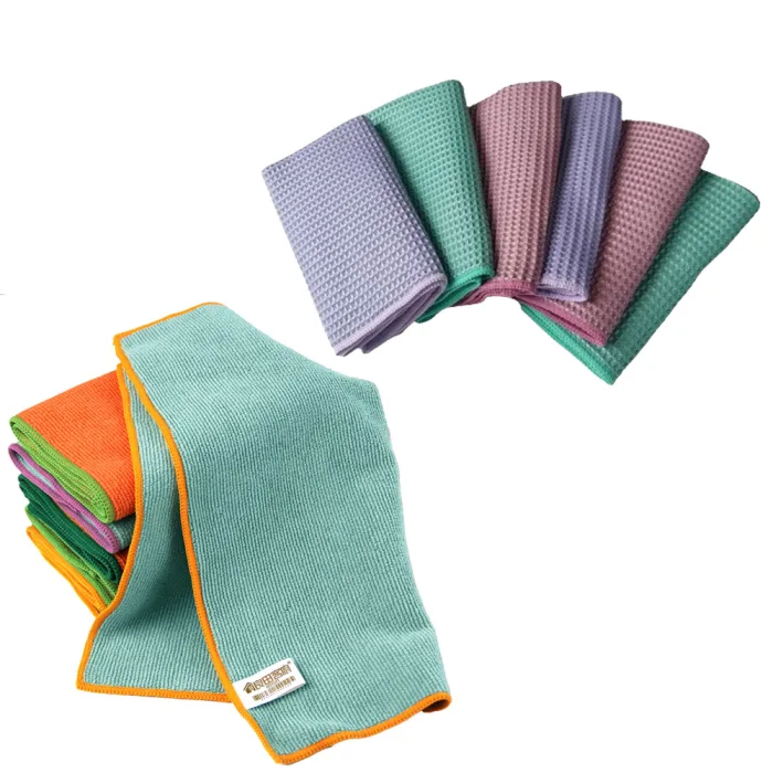 【良田客廚】 魔吸HO KEEP-A+蜂巢抗菌家事布-1組3入*2組; 魔吸HO KEEP-瞬吸7倍布-6入混色組(32*30公分)*1組：圖片 1