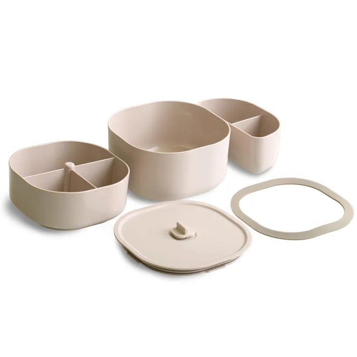 【ZING心穎良品】日日便當盒 全配版-奶霜杏：圖片 1