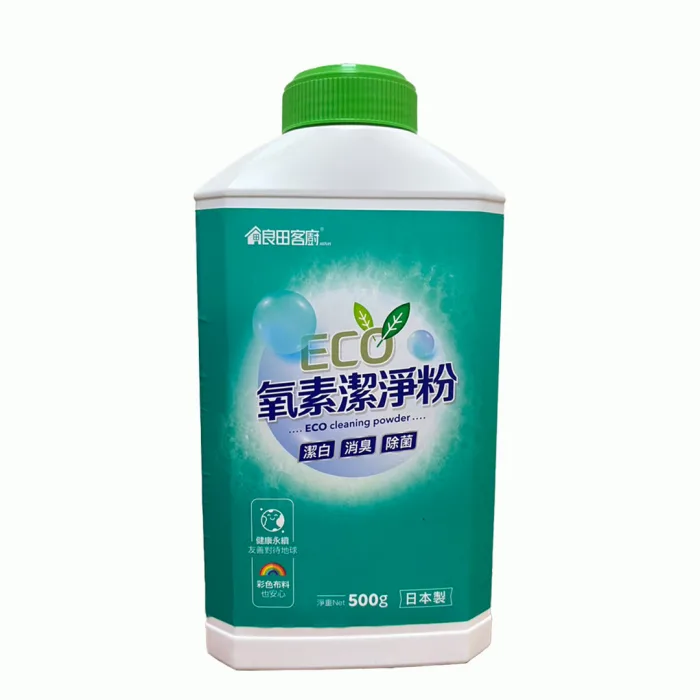 【良田客廚】 ECO氧素潔淨粉-日本製500g*1瓶 & 輕菜洗薄型菜瓜布-5入組*1組：圖片 2