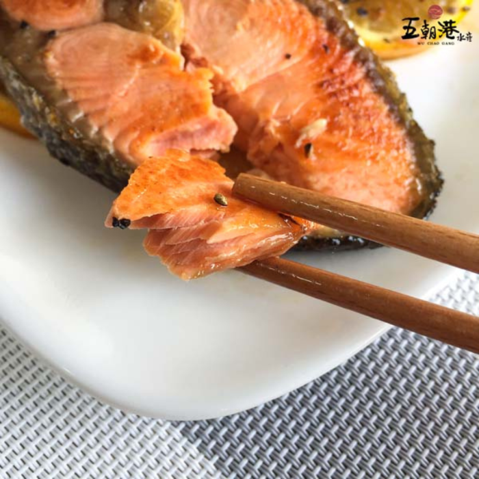23 【五朝港水產】野生超厚切頂級鮭魚(單片400克±10%)超厚切-5片包裝:圖片 5