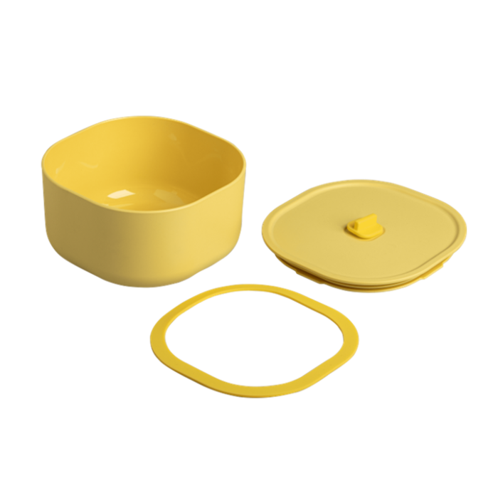 【ZING心穎良品】日日便當盒 簡配版-奶油黃：圖片 1