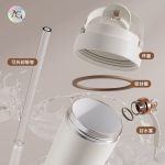 【蒔柒】潮流陶瓷保溫杯(750ml) 吸管保溫杯 陶瓷塗層：圖片 3