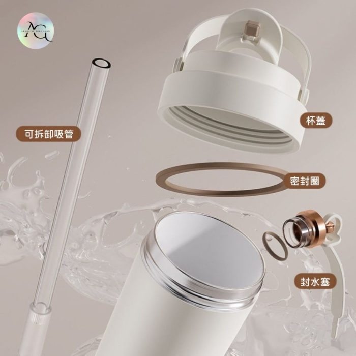 【蒔柒】潮流陶瓷保溫杯(750ml) 吸管保溫杯 陶瓷塗層：圖片 3