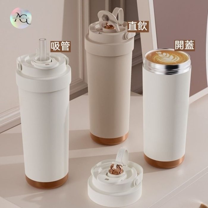 【蒔柒】潮流陶瓷保溫杯(750ml) 吸管保溫杯 陶瓷塗層：圖片 5