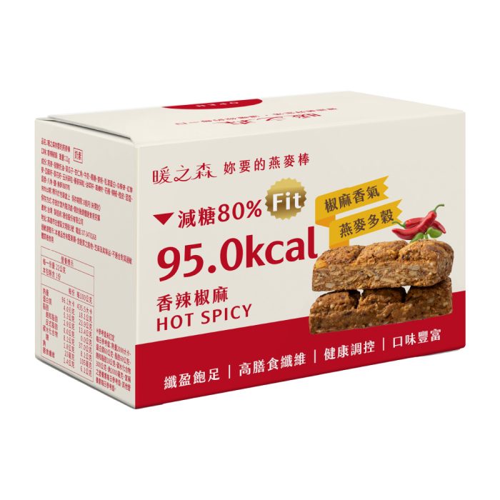 【暖之森】妳要的椰糖燕麥棒 香辣椒麻（奶素）8條/盒：圖片 1