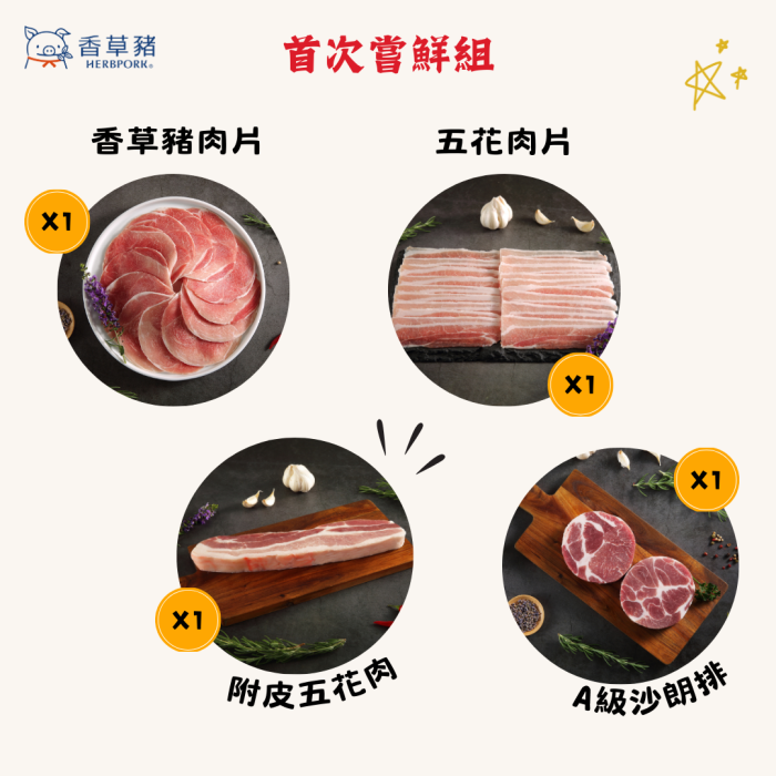 36 【香草豬】豬肉片、A級沙朗排~首次嘗鮮4件組:圖片 2