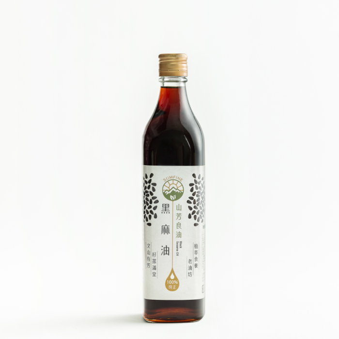 【山芳良油】純黑芝麻油 550ml裝/250ml裝：圖片 1