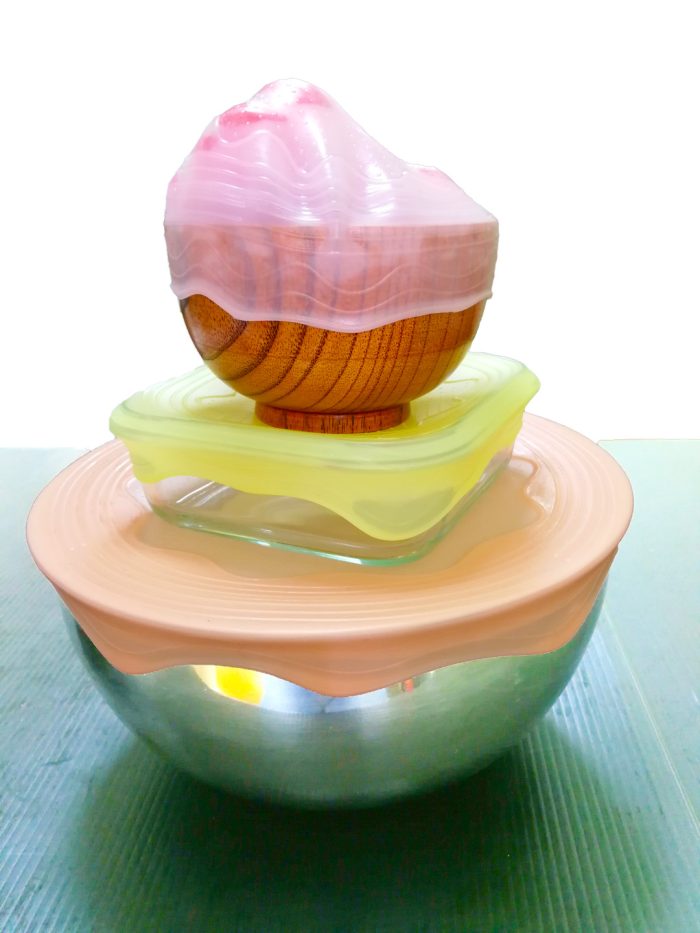 【Le Casserole】3D立體抗菌矽膠保鮮膜（14cm*1+19cm*1+25cm*1)_3入_台灣製：圖片 9
