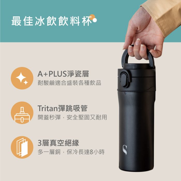 【SWANZ 天鵝瓷】淨瓷彈跳杯-設計款-700ML(M)：圖片 4