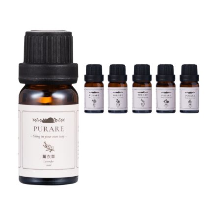 【PURARE】天然植物萃取放鬆舒眠精油6入組(薰衣草/佛手柑/橙花/伊蘭/甜橙/洋甘菊各10ml)