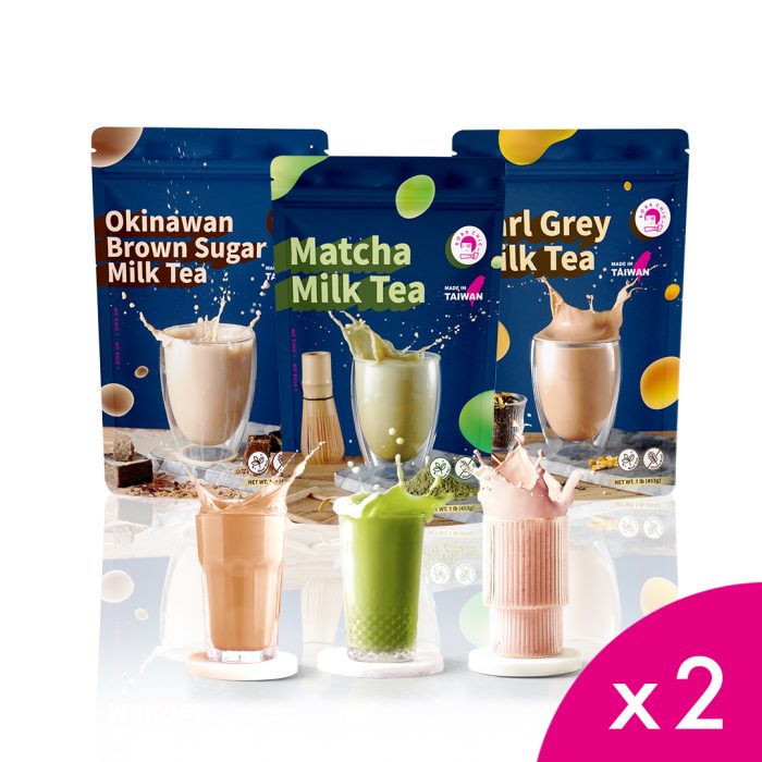 【徐可波BOBA CHiC】奶茶控必囤組合-特濃抹茶拿鐵*2 | 英式伯爵奶茶*2 | 沖繩黑糖奶茶*2-優惠組：圖片 1