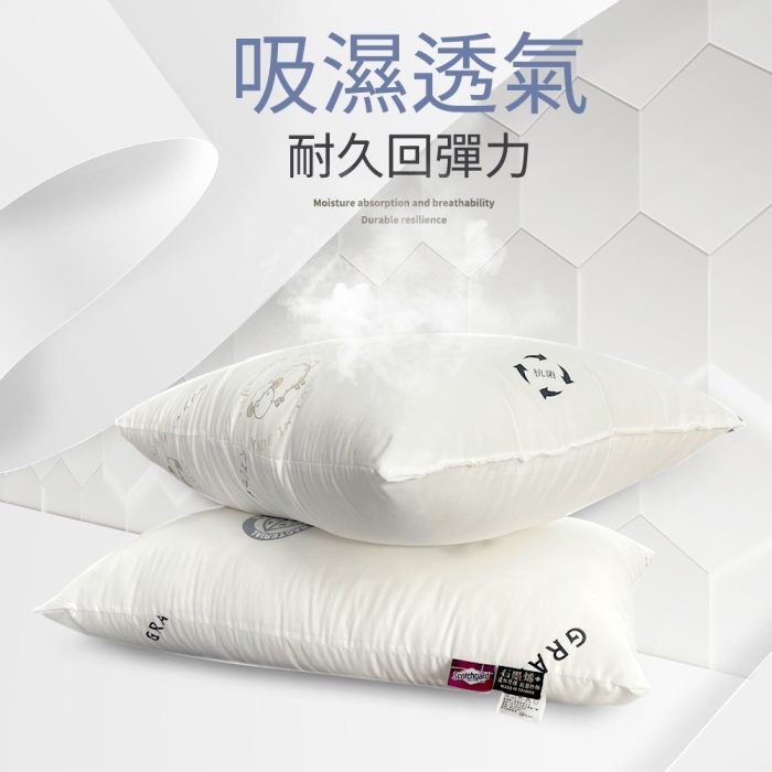 【美思夢生活館】石墨烯羊毛枕 70x45cm(2入)：圖片 4