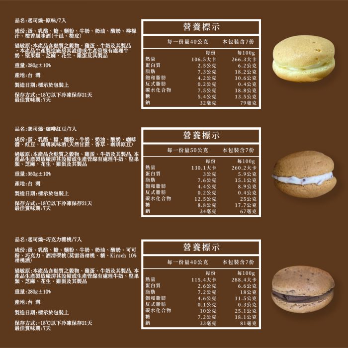 【胖大師】起司燒綜合口味7入x3盒：圖片 6