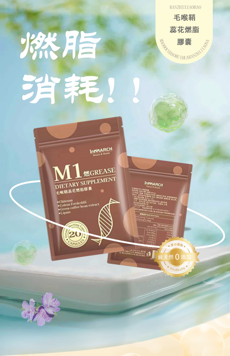 InMARCH茵瑪奇-M1毛喉鞘蕊花燃脂膠囊