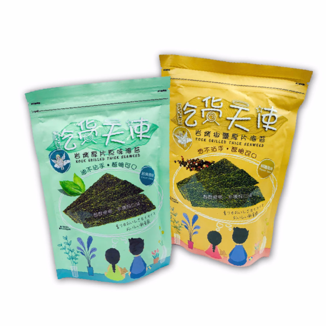 【麥易購】吃貨天使岩烤厚片海苔20包/箱：圖片 1