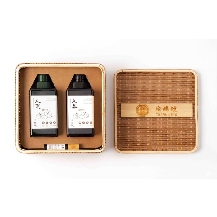 【榆端鏡】《留甘・丹露》節氣洗沐禮盒 (洗髮精、沐浴精、精油組)：圖片 1