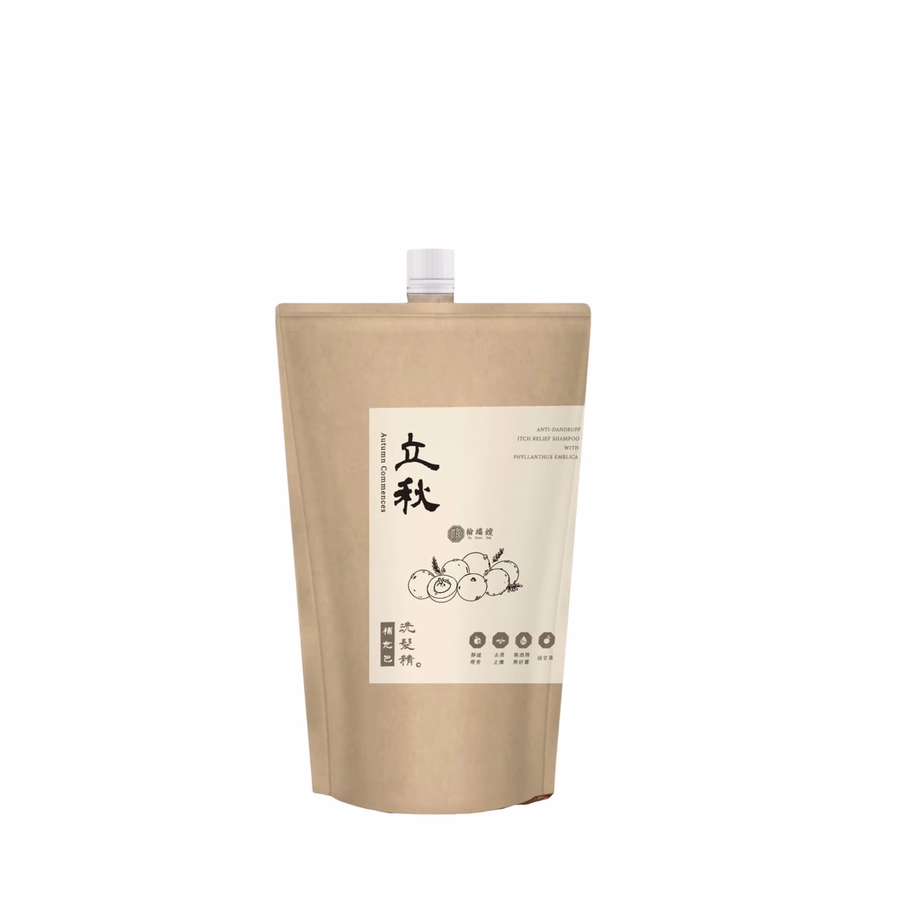 【榆端鏡】立秋 油甘果 去屑止癢洗髮精 500ml (環保補充包)：圖片 1