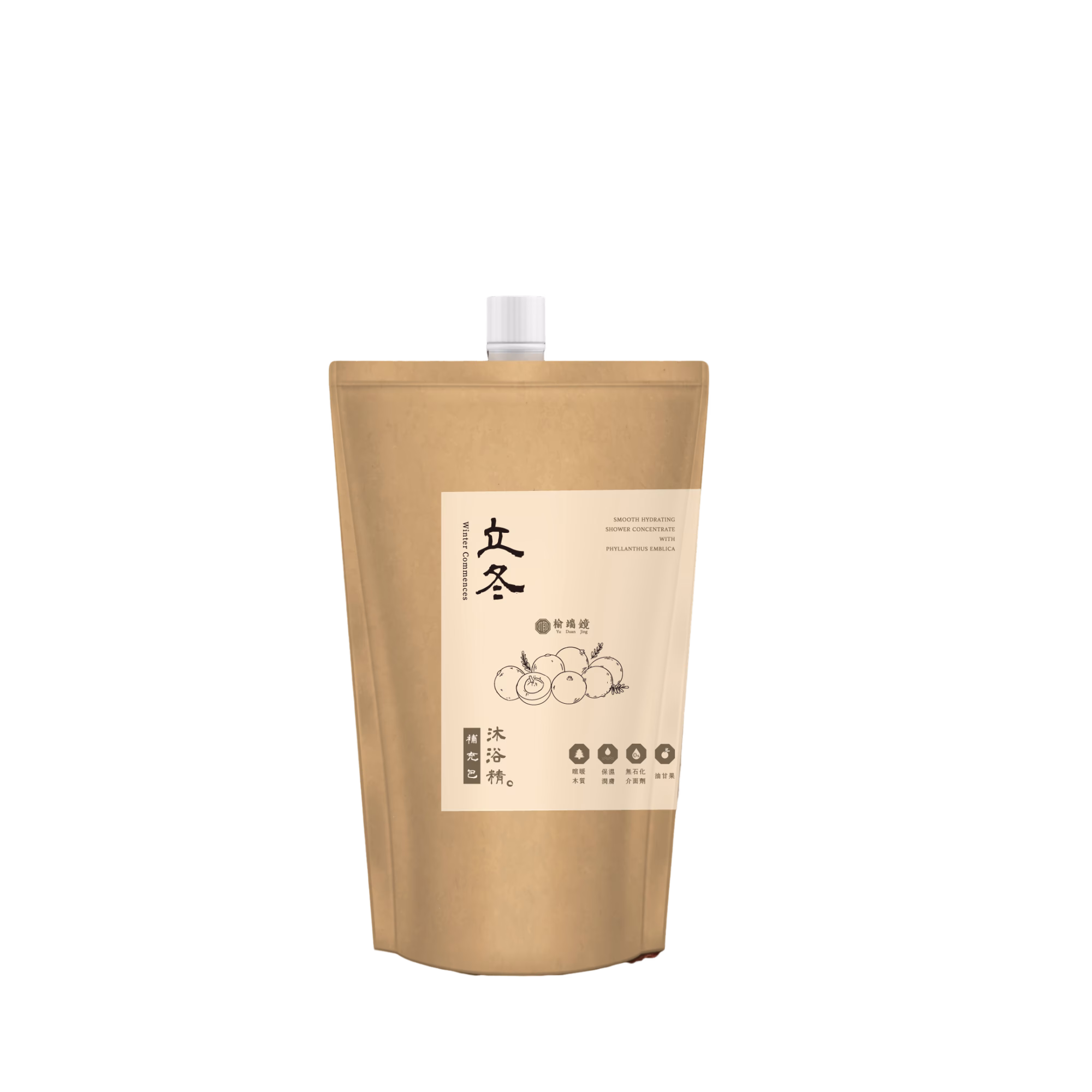 【榆端鏡】立冬 油甘果 保濕潤膚沐浴精 500ml (環保補充包)：圖片 1