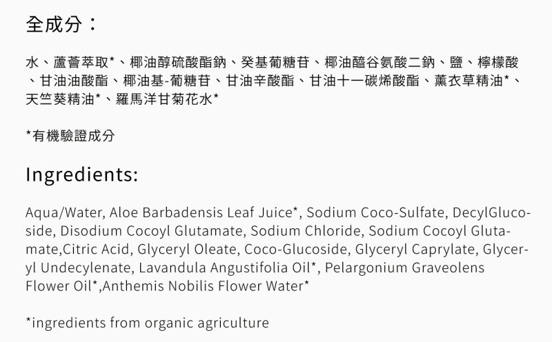 沐浴露成分+文字