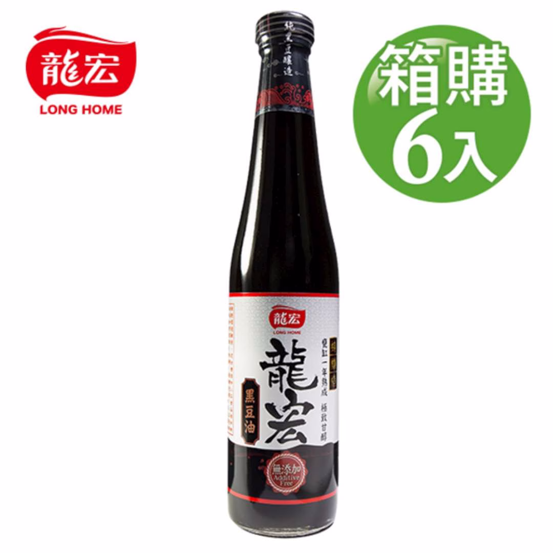 【龍宏】無添加物黑豆蔭油420ml/6入：圖片 1